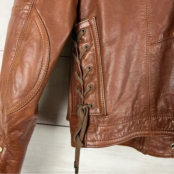 Polo Ralph Lauren Leather Jacket Size 8 - Picture 5 of 8